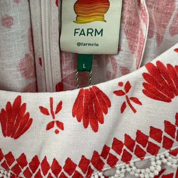 New Farm Rio Jungle Flow Linen Blend Mini Dress Size Large - Picture 4 of 10